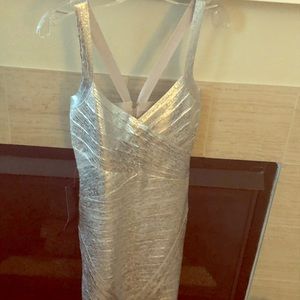 Silver party dress